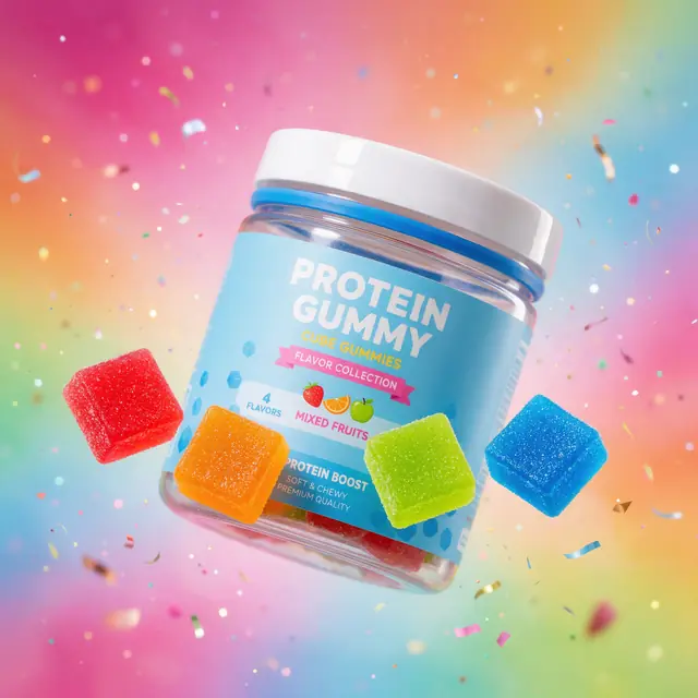 Jar of protein gummies